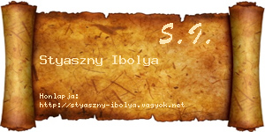 Styaszny Ibolya névjegykártya